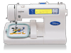 Brother PE-170D embroidery machine with Disney character designs and LCD touchscreen