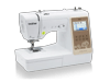 Brother SE625 computerized sewing and embroidery machine with touchscreen display, right angle view