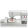 Brother Innov-is NS1150E embroidery machine with floral design on hoop and touchscreen display