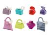 Colorful decorative paper gift boxes with cut-out patterns and handles