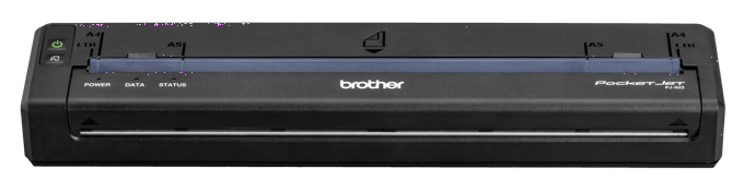 Brother PocketJet PJ-823 portable thermal printer with paper tray open