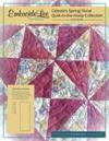 Brother Embroidere floral quilting design card with purple and pink patchwork pattern