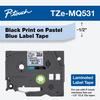 Cartucho de cinta de etiquetas laminadas Brother TZe-MQ531 con texto negro sobre fondo azul pastel