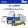 Brother Genuine TN635XLC High Yield Cyan Toner Cartridge, Yellow, small