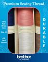 Brother premium polyester sewing thread spools in assorted colors, size 40, 430 yards