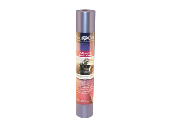 Brother ScanNCut adhesive craft vinyl roll in purple with packaging label