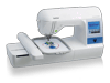Brother PE780D embroidery machine with touchscreen and Disney character design in hoop
