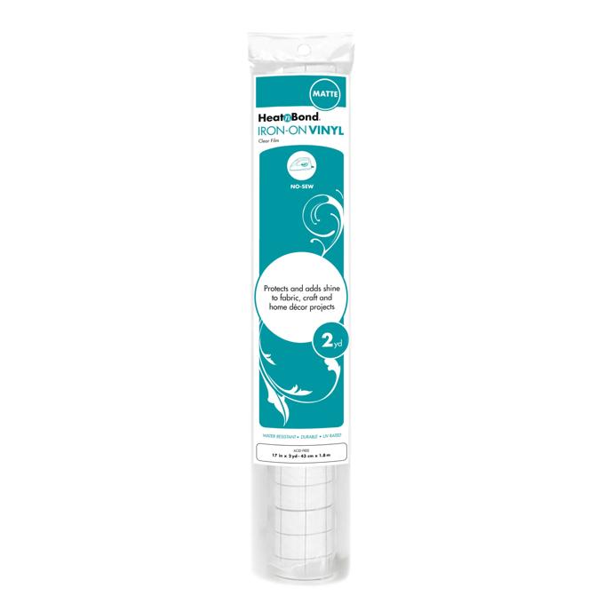 HeatnBond iron-on vinyl matte finish clear film for no-sew fabric and craft projects