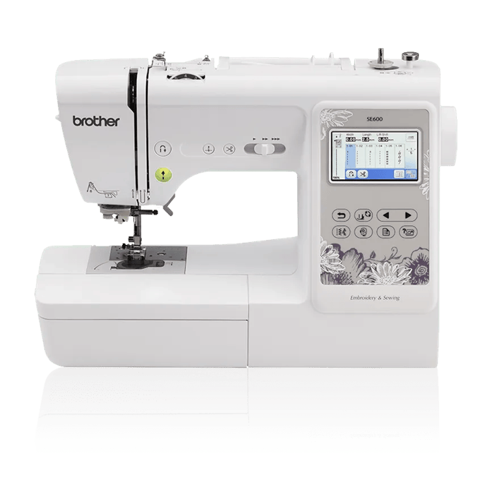 Brother SE600 computerized sewing and embroidery machine with touchscreen display