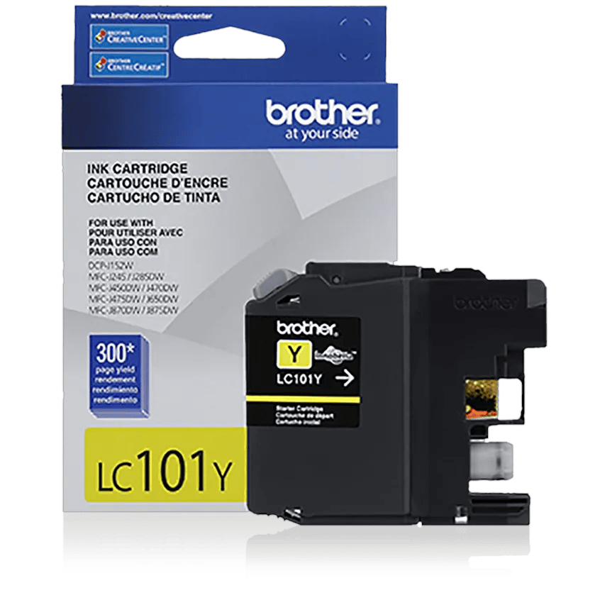 Brother Genuine LC101Y Standard-yield Yellow Ink Cartridge, , medium
