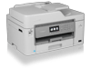 Brother MFC-J5830DW all-in-one inkjet printer with dual paper trays and touchscreen