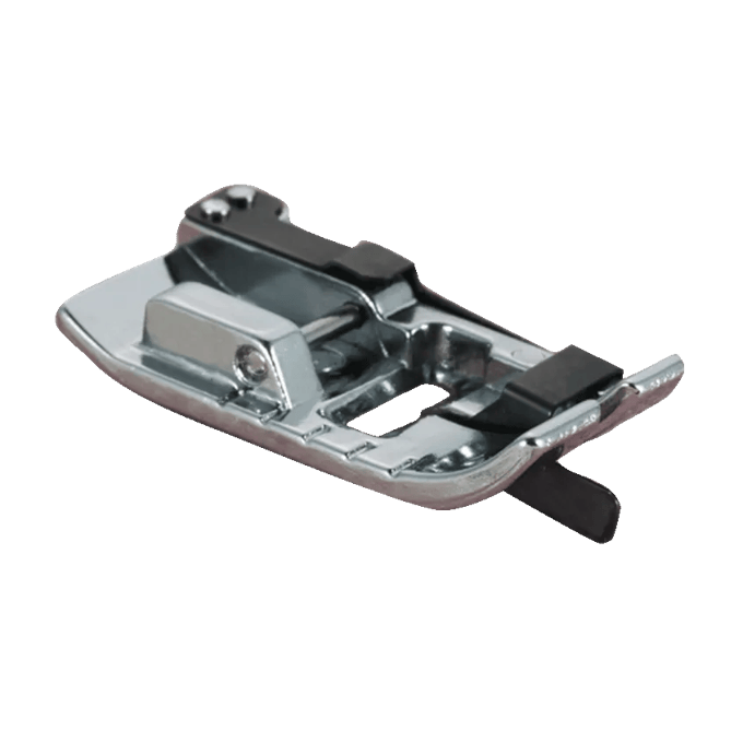 Brother sewing machine walking foot attachment with metal base and adjustable guides