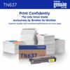 Brother Genuine TN637Y Ultra High Yield Yellow Toner Cartridge, , small