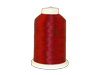 Brother embroidery thread spool in deep red on white background