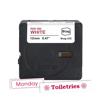 Brother Btag-232 label cartridge with white tape and red ink, 12mm width