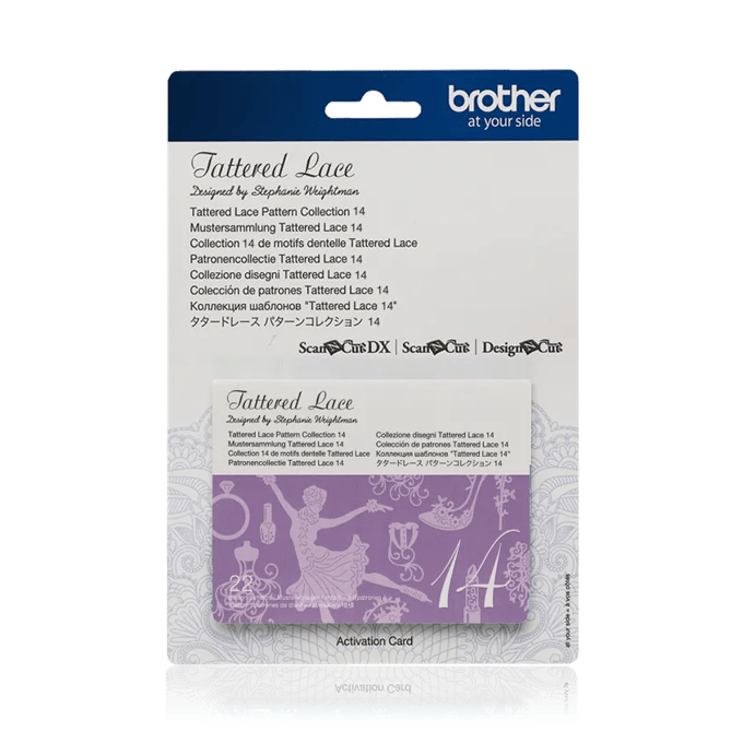 Brother Tattered Lace Pattern Collection 14 activation card for ScanNCut machine