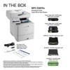 Brother MFC-EX670W color laser all-in-one printer with included toner cartridges and accessories