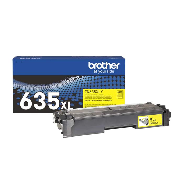 Brother Genuine TN635XLY High Yield Yellow Toner Cartridge, Yellow, large