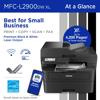 Brother MFC-L2900DW XL monochrome laser all-in-one printer with wireless connectivity and mobile app