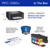 Brother MFC-J1260W wireless color inkjet all-in-one printer with starter ink cartridges