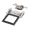 Brother printer frame assembly with metal mounting brackets and glass scanning bed