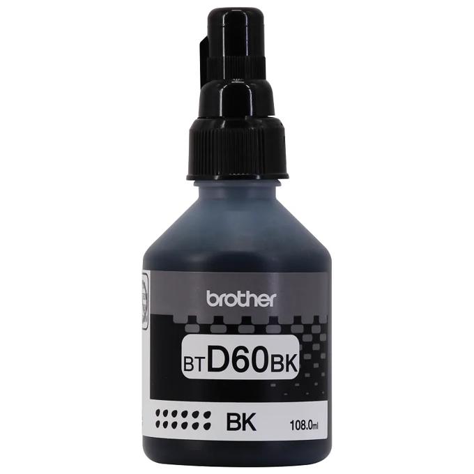 Botella de tinta negra Brother BTD60BK con dispensador de bomba, capacidad de 108,0 ml