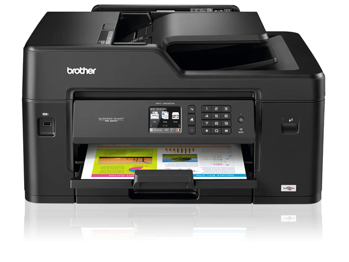 Brother MFCJ6530DW color inkjet all-in-one printer with wireless connectivity and touchscreen