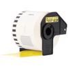 Brother DK-4605 removable yellow paper label roll with black cartridge