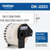 Brother DK-2223 continuous paper label roll, 2 inches wide, 100 feet long