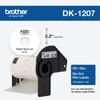 Brother DK-1207 CD/DVD die-cut film labels, 2.2-inch diameter, 100 labels per roll