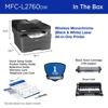 Brother MFC-L2760DW wireless monochrome laser all-in-one printer with included accessories