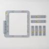 Brother embroidery hoop frame with magnetic clips and attachment components