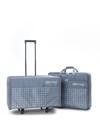 Brother Designio rolling sewing machine case and carry bag with grid pattern design