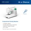 Brother CE1155 computerized sewing machine with LCD screen and 110 built-in stitches