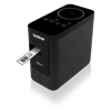 Brother P-touch wireless label maker printing custom label from front slot