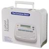 Brother PTD201CS label maker with QWERTY keyboard and LCD display in retail packaging