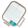 Brother embroidery hoop with grid markings for precise fabric positioning