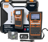 Brother P-touch EDGE label maker kit with carrying case, two devices, battery, and tape cartridge