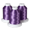 Brother embroidery thread spools in purple on white bases