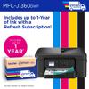 Brother MFC-J1360DWF all-in-one wireless inkjet printer with Refresh Subscription ink bundle