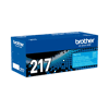 Cartucho de tóner cian Brother TN217C en empaque azul
