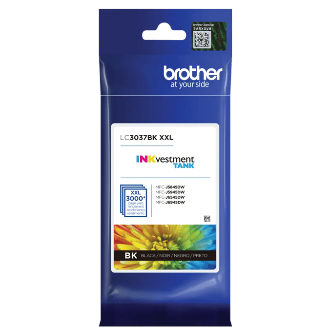 Brother LC3037BK XXL black ink cartridge with 3000-page yield