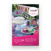 Brother Initial Stitch embroidery software package with personalized party decorations display