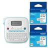 Brother P-touch PT-N25BT Personal Handheld Label Maker + Brother Genuine Btag231 Black on White and Btag131 Black on Clear– 12 mm wide x 4 m long Label Tape, , small
