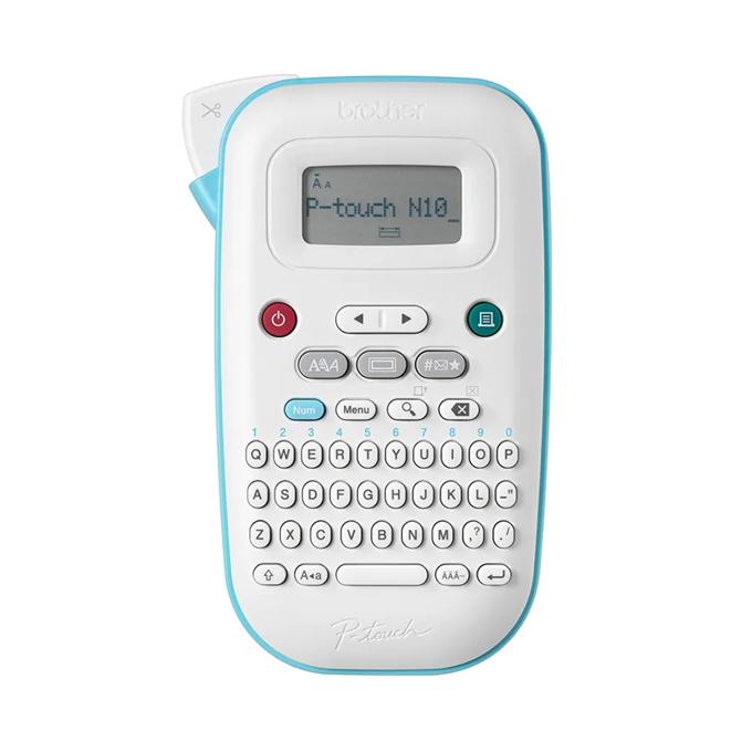 Brother P-touch N10 handheld label maker with QWERTY keyboard and LCD screen
