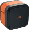 Brother P-touch EDGE label maker with orange and black compact design