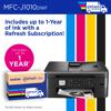 Brother MFC-J1010DWF wireless all-in-one printer with Refresh ink subscription box