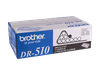 Empaque de unidad de tambor Brother DR-510 en azul y blanco con diagrama