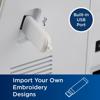 Brother embroidery machine USB port for importing custom designs