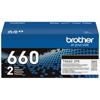 Brother TN660 high-yield toner cartridge twin pack for laser printers